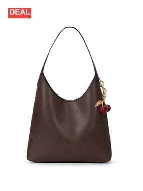 Vegan Leather Hobo Shoulder Bag Tote Slouchy Designer Handbag Purse